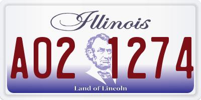 IL license plate A021274