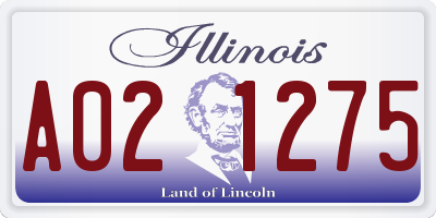 IL license plate A021275