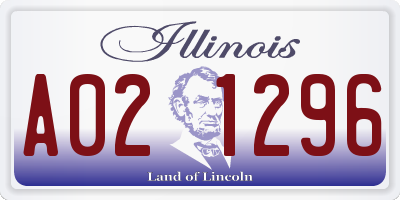 IL license plate A021296
