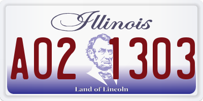 IL license plate A021303