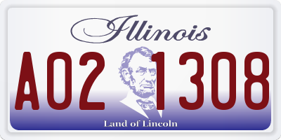IL license plate A021308