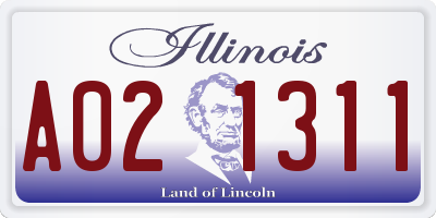 IL license plate A021311