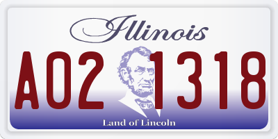 IL license plate A021318