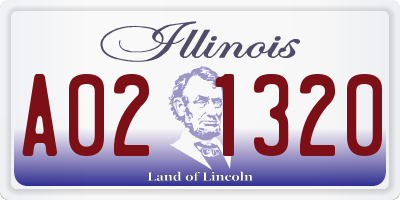 IL license plate A021320