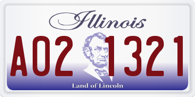 IL license plate A021321