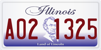 IL license plate A021325