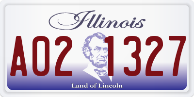 IL license plate A021327