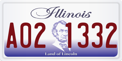 IL license plate A021332