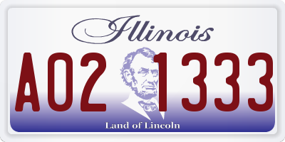 IL license plate A021333