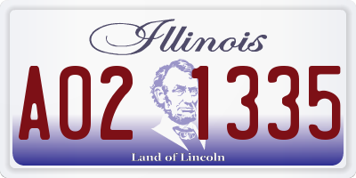 IL license plate A021335