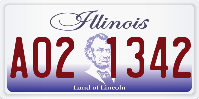 IL license plate A021342