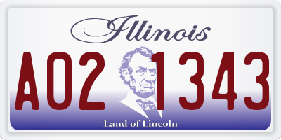IL license plate A021343