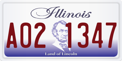 IL license plate A021347