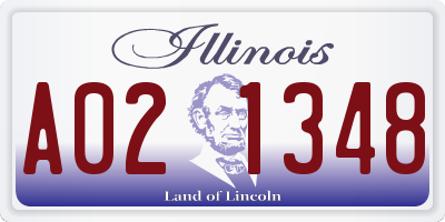 IL license plate A021348