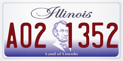 IL license plate A021352