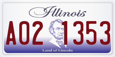 IL license plate A021353