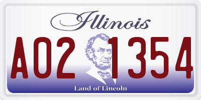 IL license plate A021354