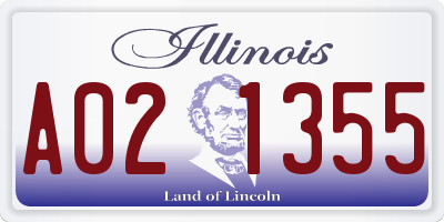 IL license plate A021355