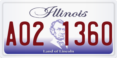 IL license plate A021360