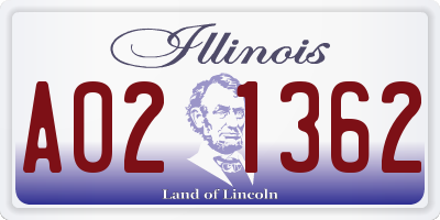 IL license plate A021362