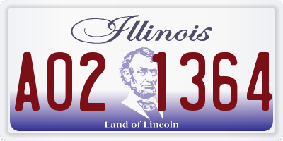 IL license plate A021364