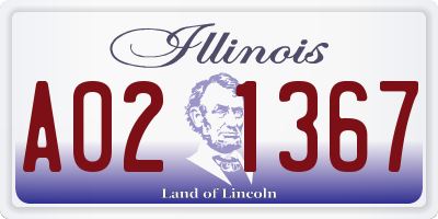 IL license plate A021367