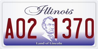IL license plate A021370