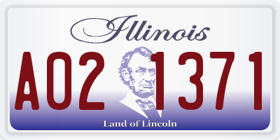 IL license plate A021371