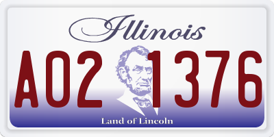 IL license plate A021376