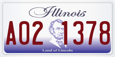 IL license plate A021378