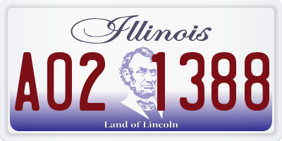 IL license plate A021388