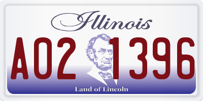 IL license plate A021396