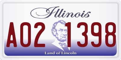 IL license plate A021398