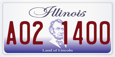 IL license plate A021400