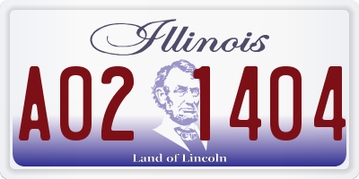 IL license plate A021404
