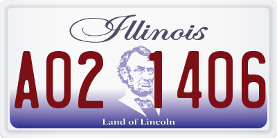 IL license plate A021406