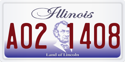 IL license plate A021408