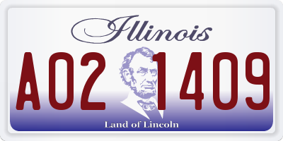 IL license plate A021409