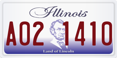 IL license plate A021410