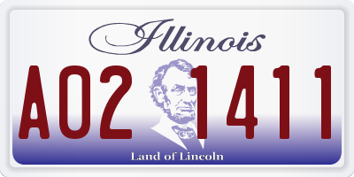 IL license plate A021411