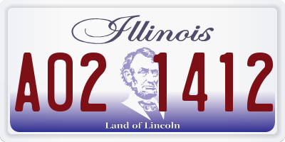 IL license plate A021412