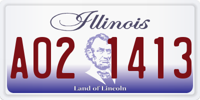 IL license plate A021413