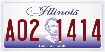 IL license plate A021414