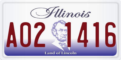 IL license plate A021416
