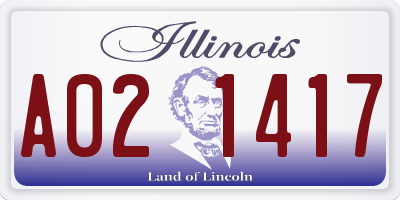 IL license plate A021417