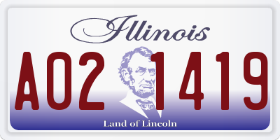 IL license plate A021419