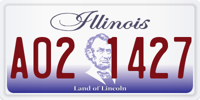 IL license plate A021427