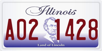 IL license plate A021428