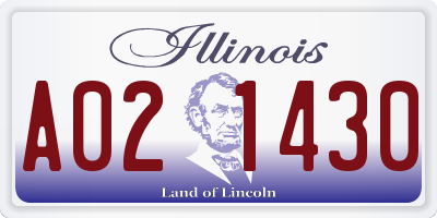 IL license plate A021430