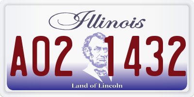 IL license plate A021432
